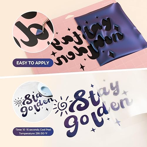 Miniatura 357 de HTVRONT - Rollo de vinilo termotransferible, 12 in x 8 ft, para diseños en camisetas, fácil de cortar y despegar, para planchar y máquinas Cricut