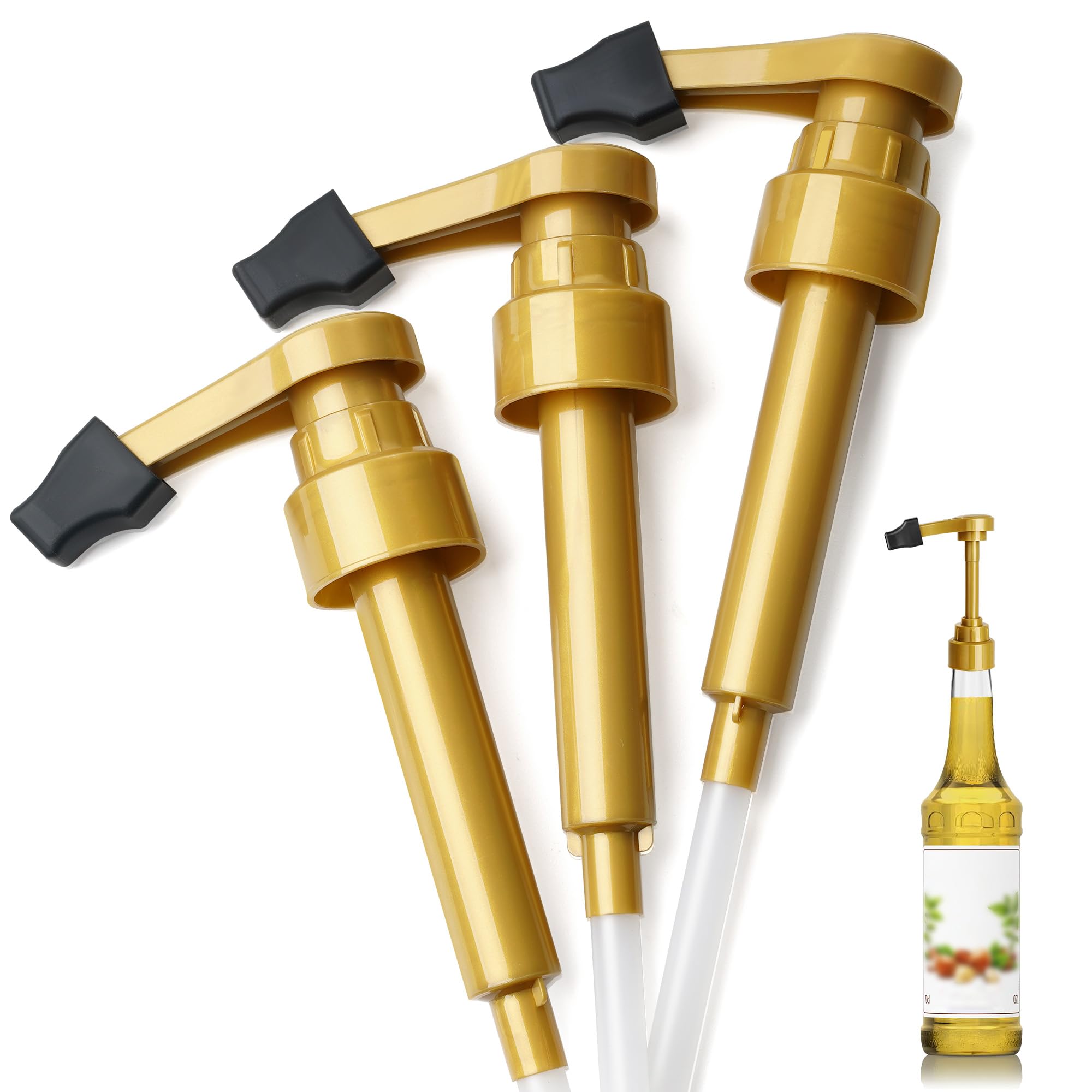 Pompa do syropu kawowego TYLKO do szklanej butelki Monin 750 ml - 3-pak pompek do syropu, kompatybilna z butelkami Monin 750 ml