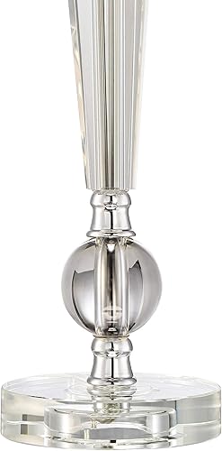 Miniatura 3 de Vienna Full Spectrum Jolie - Juego de 2 candelabros de mesa tradicionales de estilo Art Deco de 26 pulgadas de alto, cristal transparente, pantalla