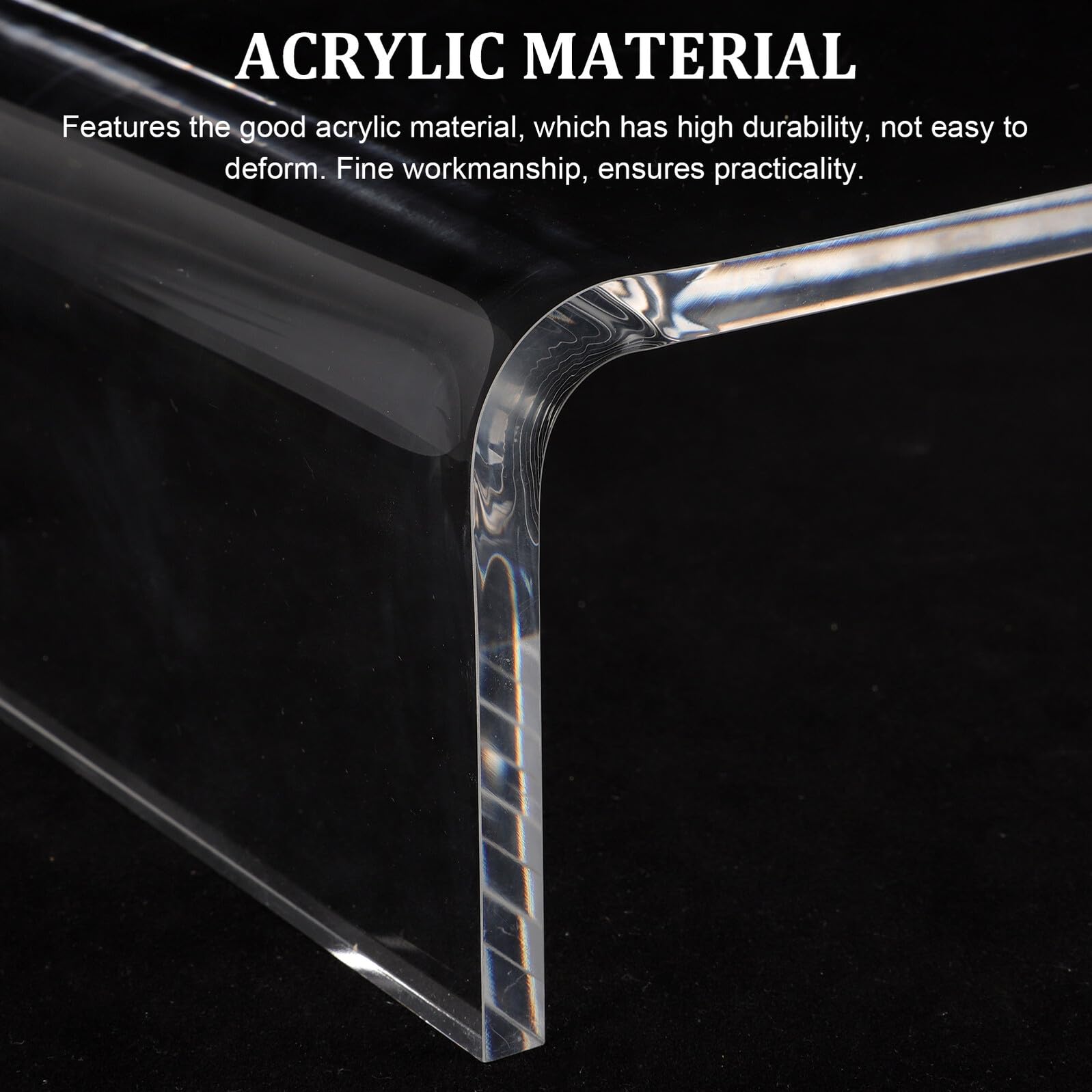 Étui Clavier Polyvalent Transparent en Acrylique, Rehausseur D'écran