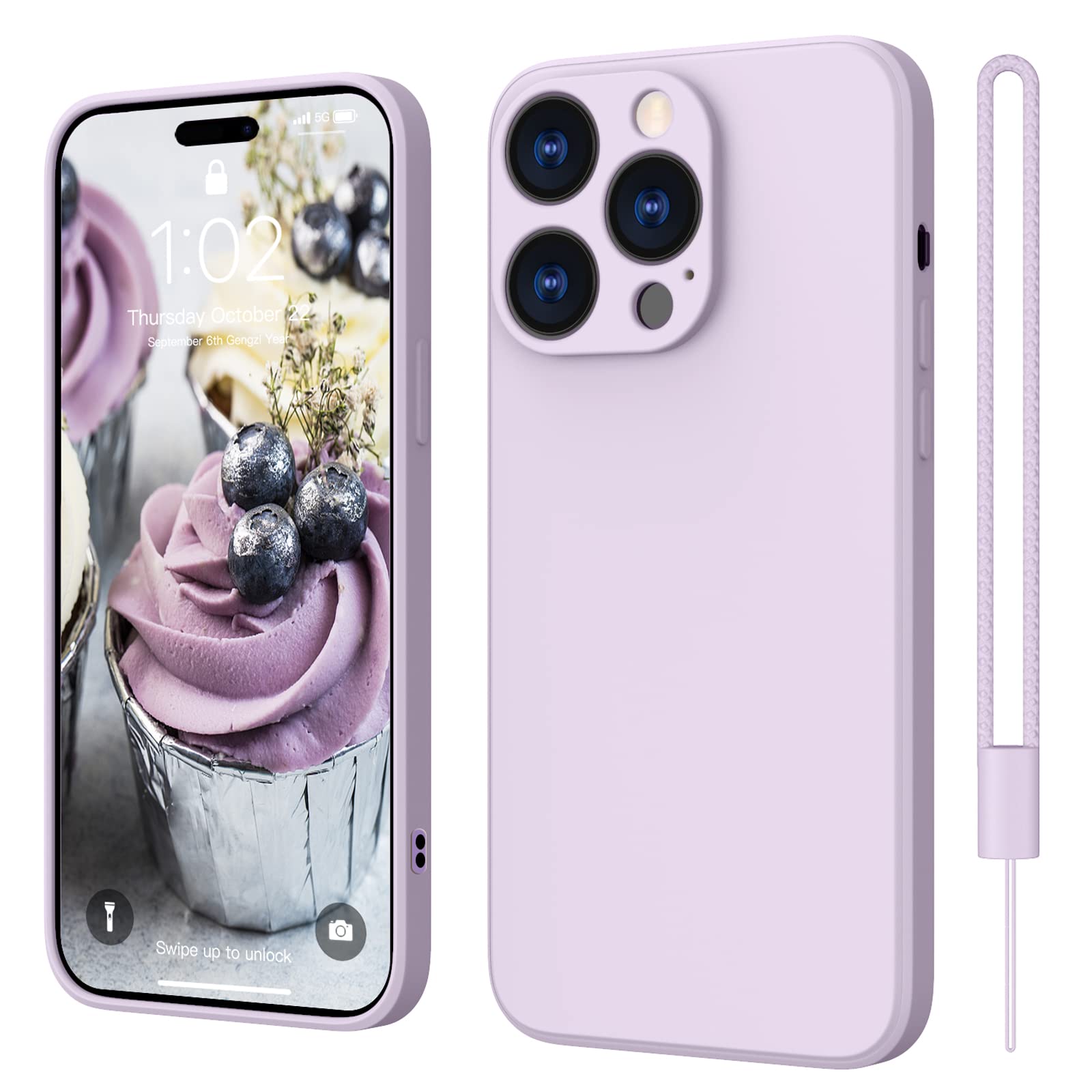 ElestBela Handyhülle Für IPhone 14 Pro Max – Ultra Dünn, Mit Mikrofaser, Kratzfester Rundumschutz, Matt Schwarz