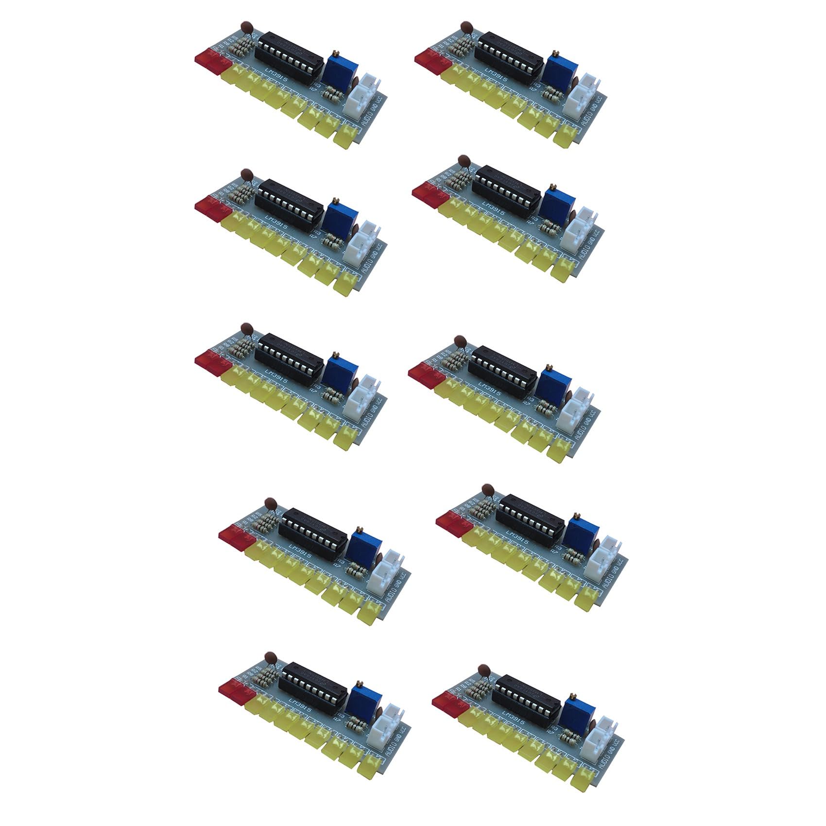 10X LM3915 Audio Pegel Anzeige DIY Kit 10 LED Sound Audio Spectrum Analyzer Pegel Anzeiger Kit Electononics Löten