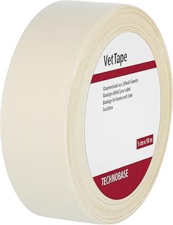 KERBL VetTape - Vendaje de garras (adhesivo de caucho, 50 m), color blanco