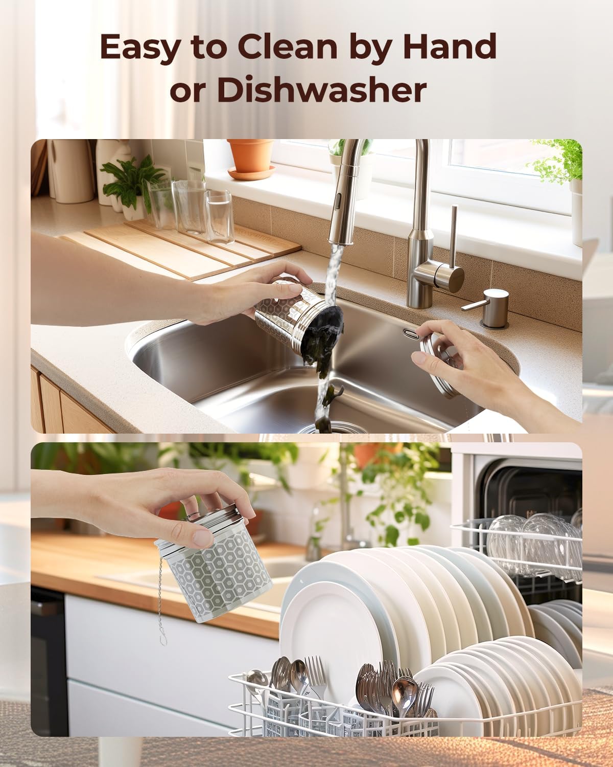 Reinmoson Extra Large Tea Infuser for Loose Tea & Spice Infuser for Cooking, Extra Fine Mesh Tea Strainers, 304 Stainless Steel Steeper for Black Tea, Rooibos, etc - Image 5