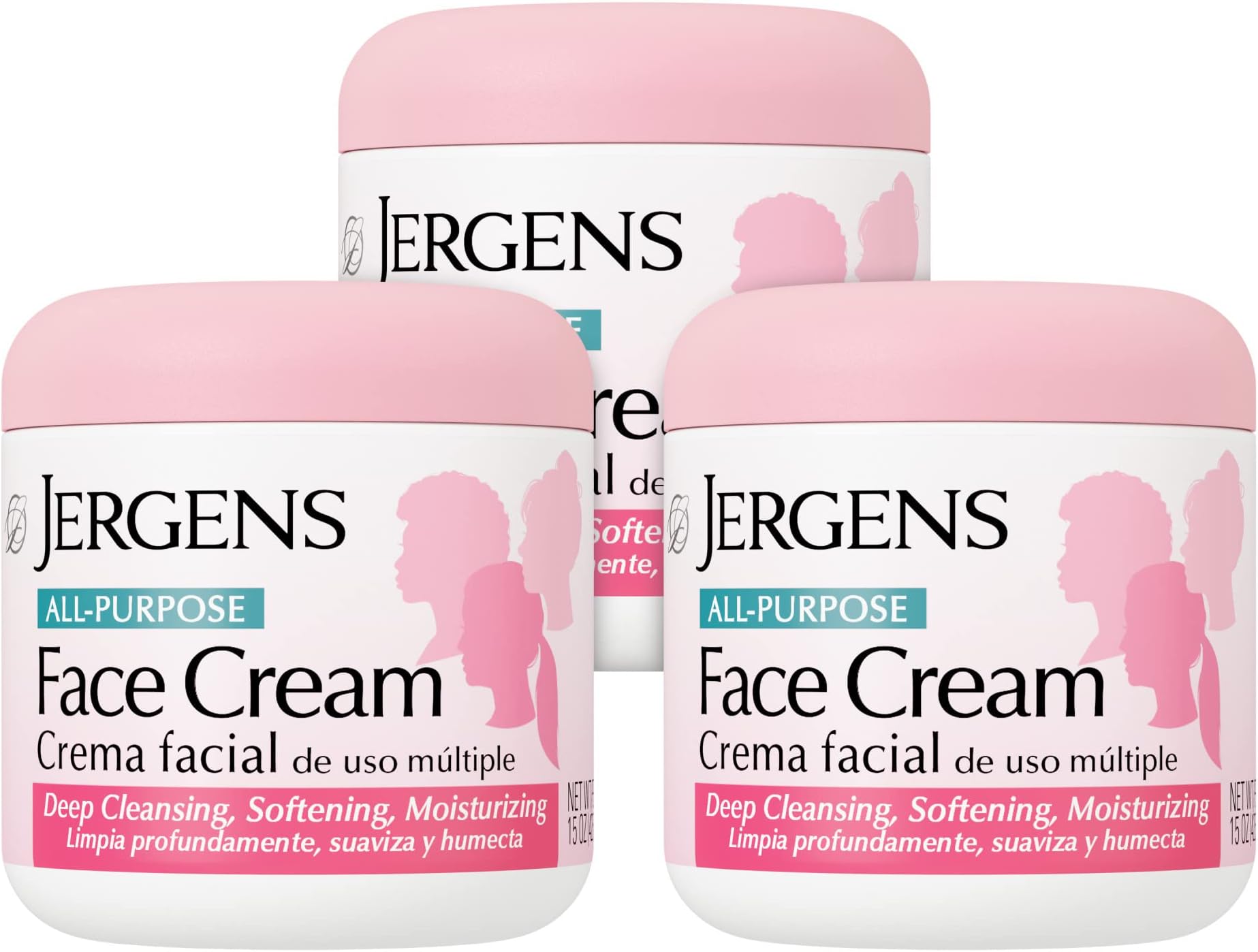 Jergens AllPurpose Face Cream, 6 Ounce (Pack of 3