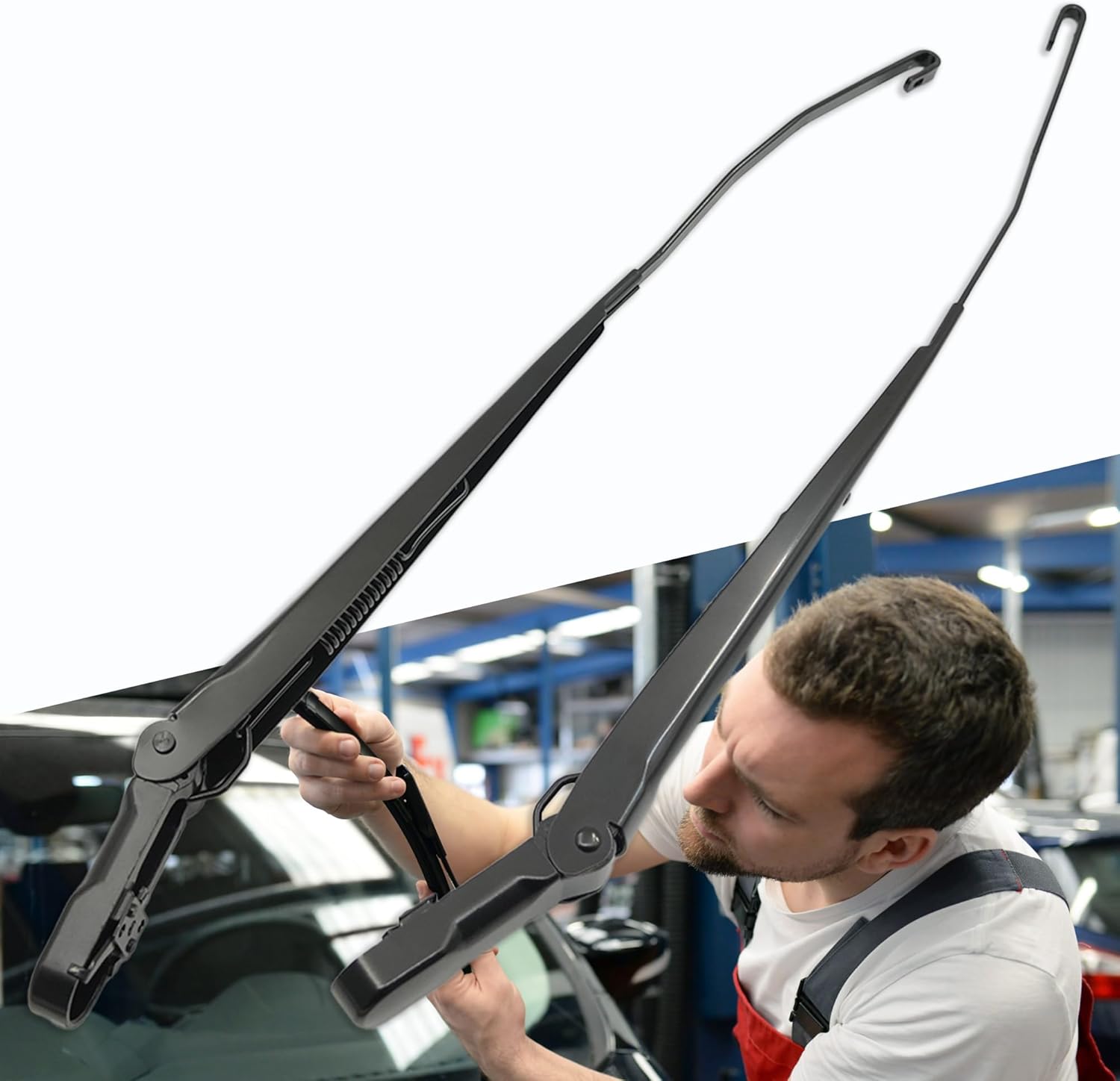 42647 42648 1 Pair Windshield Wiper Arm Compatible with Ford 1999-2007 Ford F250 F350 F450 F550 Super Duty 2000-2005 Excursion Replace OE F81Z17527AA F81Z17526AA