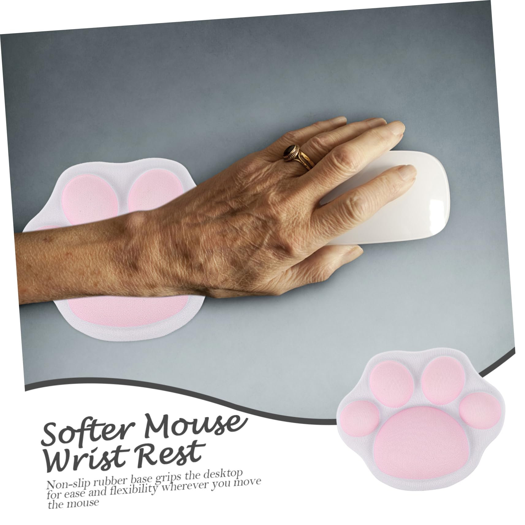 SHINEOFI 4stücke Adorable Handgelenkstütze Mit Katzenpfoten-muster Ergonomisches Mauspad Für Büro Und Rutschfest Und Langlebig Für Pc Und Laptop
