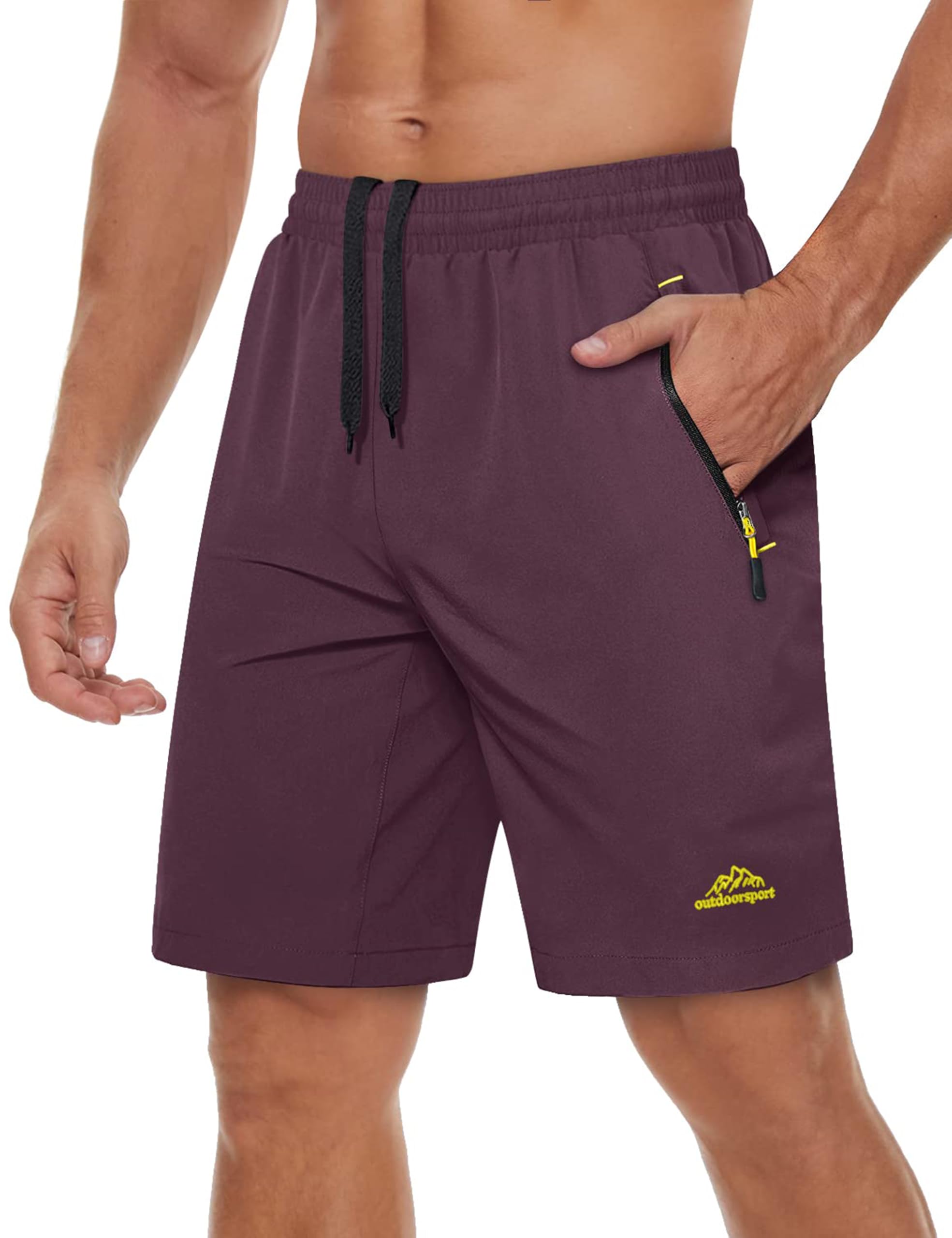 TACVASEN Men's Quick-Drying Training Shorts, Running Shorts, Breathable Sports Shorts with Zip Pockets — view 11