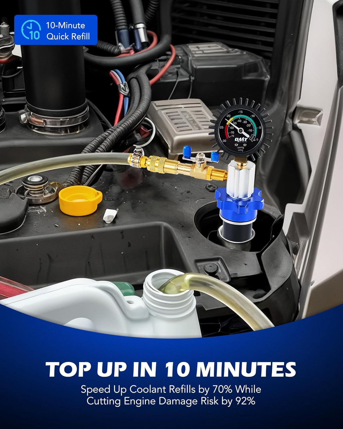 Orion Motor Tech 13pc Radiator Cooling System Tool Set & Coolant Vacuum Refill Kit, Bundle