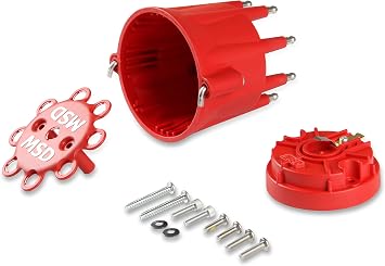 MSD 84335 HEI Distributor Cap and Rotor Kit Red