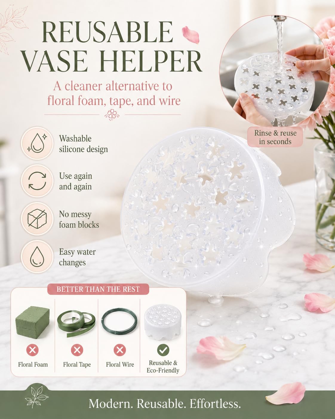 6PCS Flower Vase Silicone Arranging Grid Arrangement Holder Reusable Silicone Stretch Frog Supplies Blossom Tall Glass Bulk Bar Large Tortoise Shell Vase Blossom Stem Preservative Kenzan