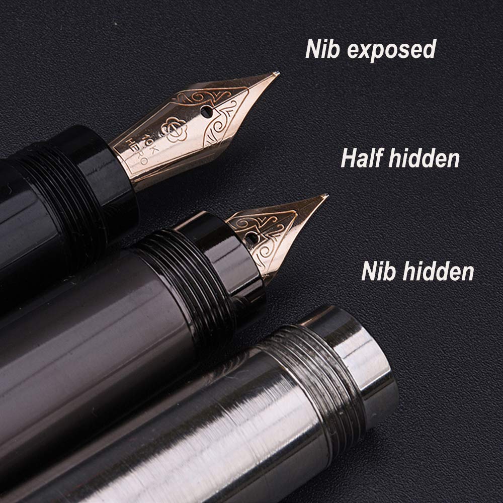 英雄万年筆 10K Amazon | Hero H718 ロータリーピストン 格納式 10Kゴールド 万年筆