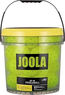JOOLA HC-40 Hardcourt Pickleball Balls with Storage Tube - USAP Approved Balls for Tournament Play - Durable Pickleballs for Indoor Play & Outdoor Courts