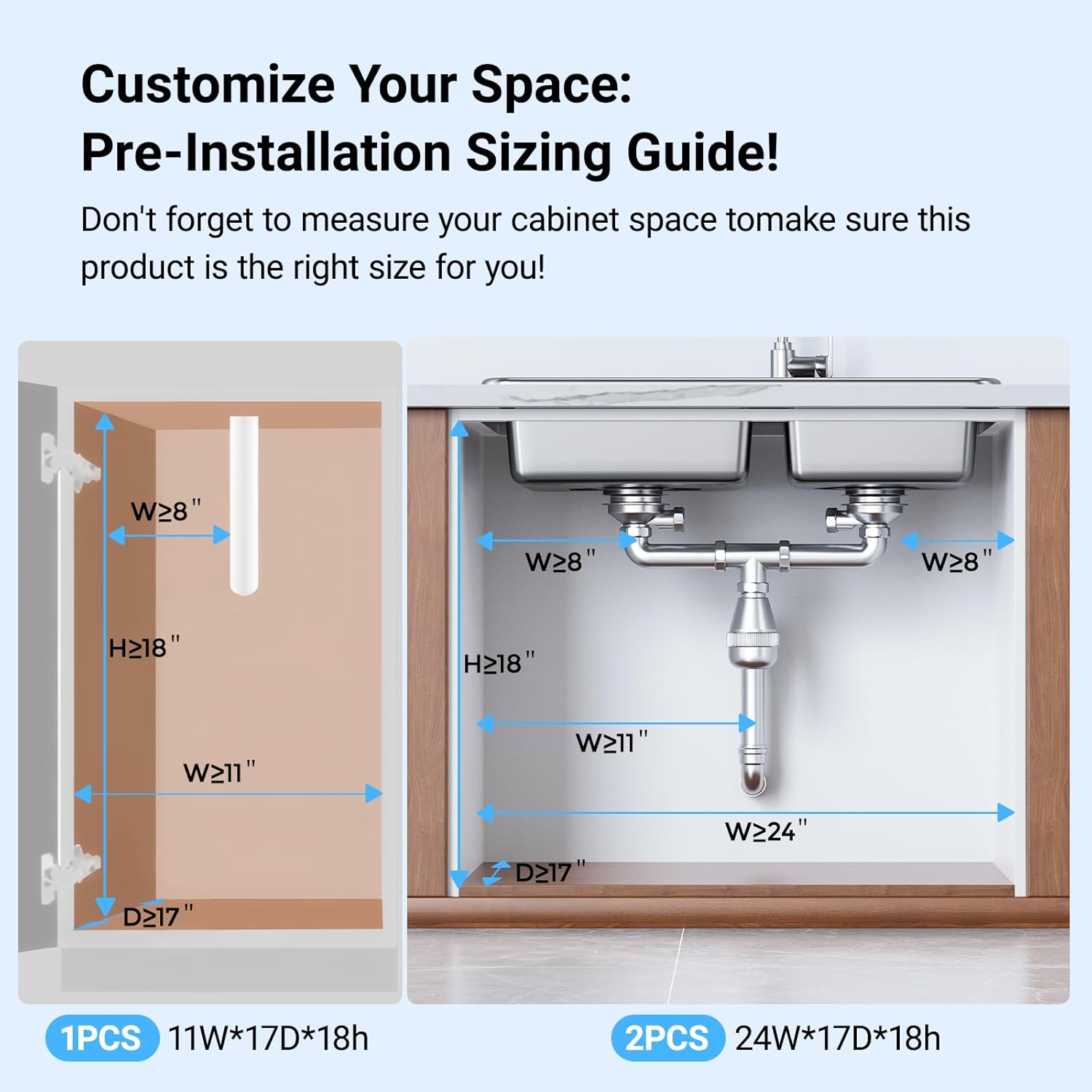 Under Sink Organizer, Metal Under Sink Organizers and Storage, Slide Out Pull Out Cabinet Organizer for Kitchen, Bathroom, Pantry, Laundry, Study, Black - Image 2
