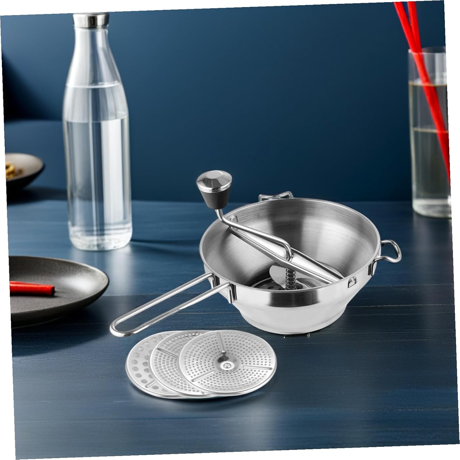 DOITOOL Stainless Steel Potato Masher Manual Food Pressing Tool with Surface Comfortable Handle for Mashed Potatoes Yams Pumpkin Puree Kitchen Utensil for Home and Restaurant Use