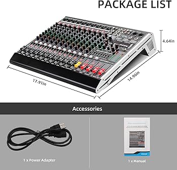 Amazon.com: MIZISNR 12 Channel Audio Mixer Professional Sound