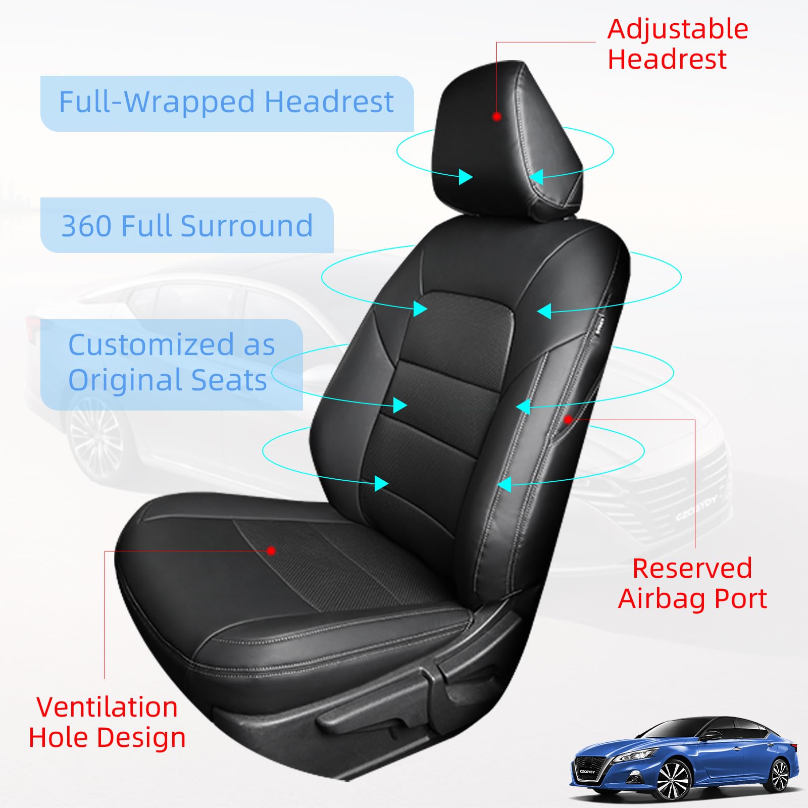 Czcgydy Seat Covers Custom Fit For Nissan Altima 2019 2020