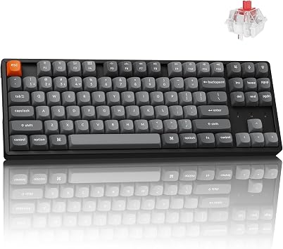 Keychron K8 Max TKL Wireless Mechanical Keyboard, PBT Keycaps/Red Switch