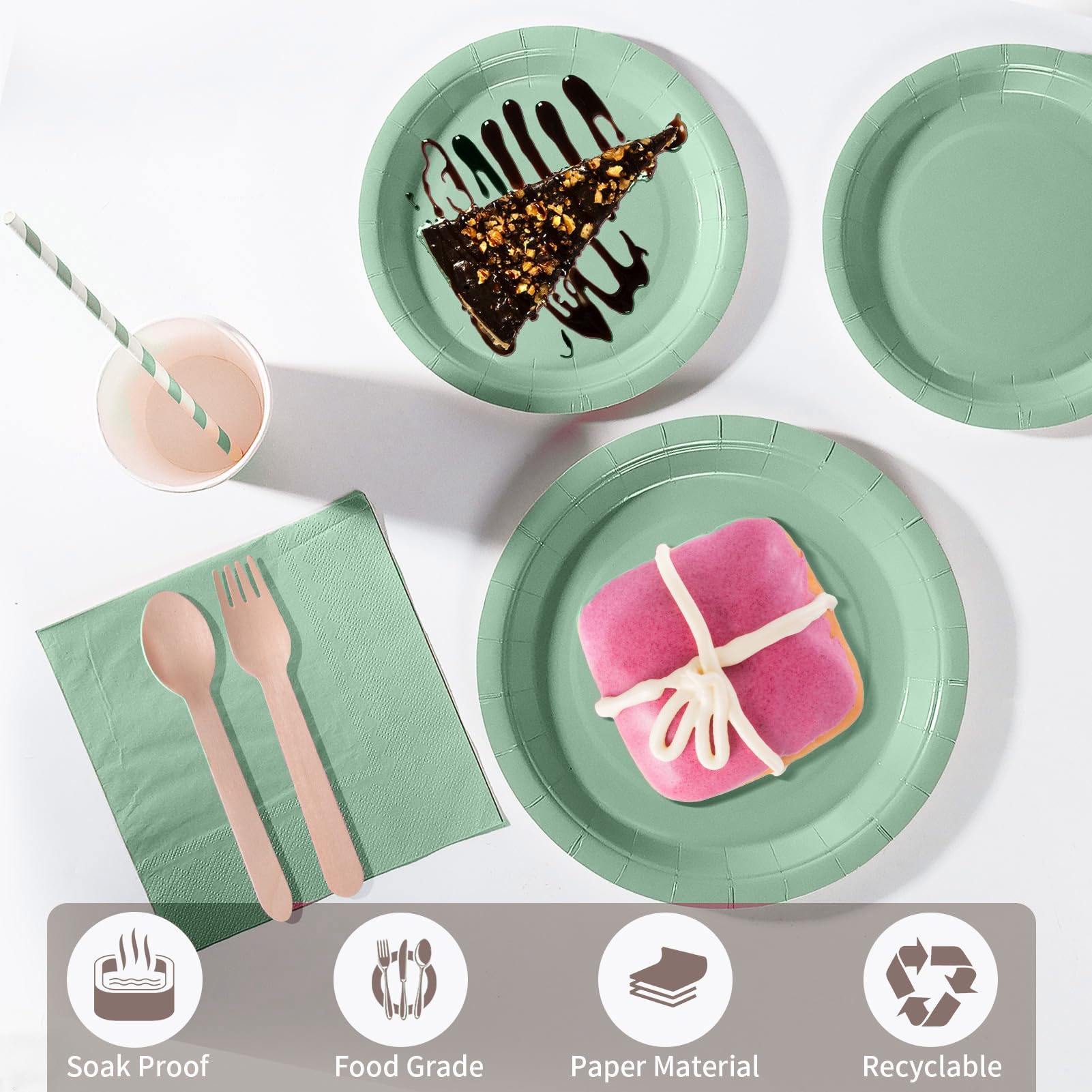 PYAILI Partyservies, 169 stuks, rode decoratie voor meisjes, verjaardag, Dambini, feestartikelen, set inclusief papieren borden, feestbekers, servetten, voor 24 gasten