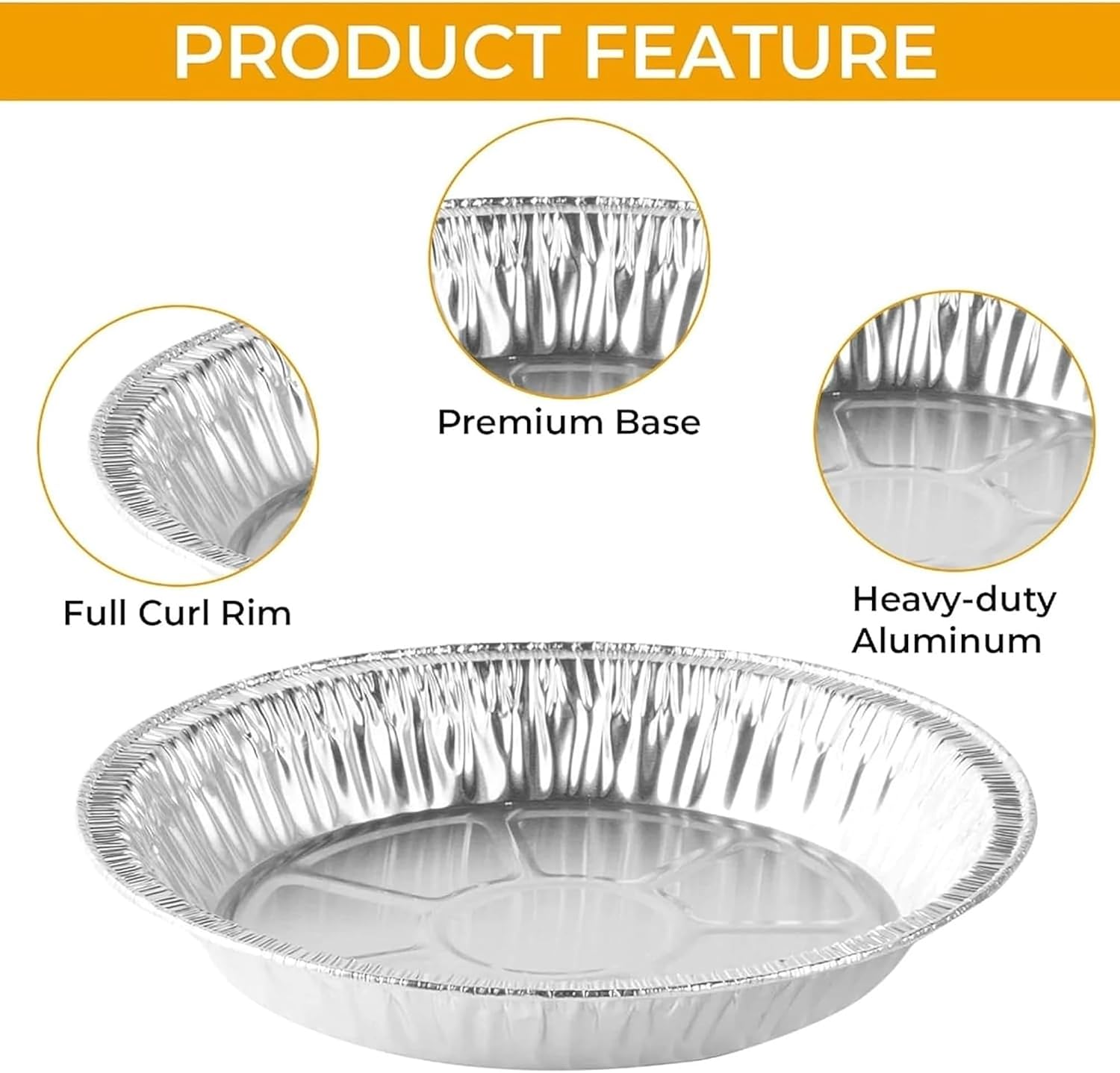 Aluminum Foil Pie Pans, 8 inch Tart Tin, 35 ct.