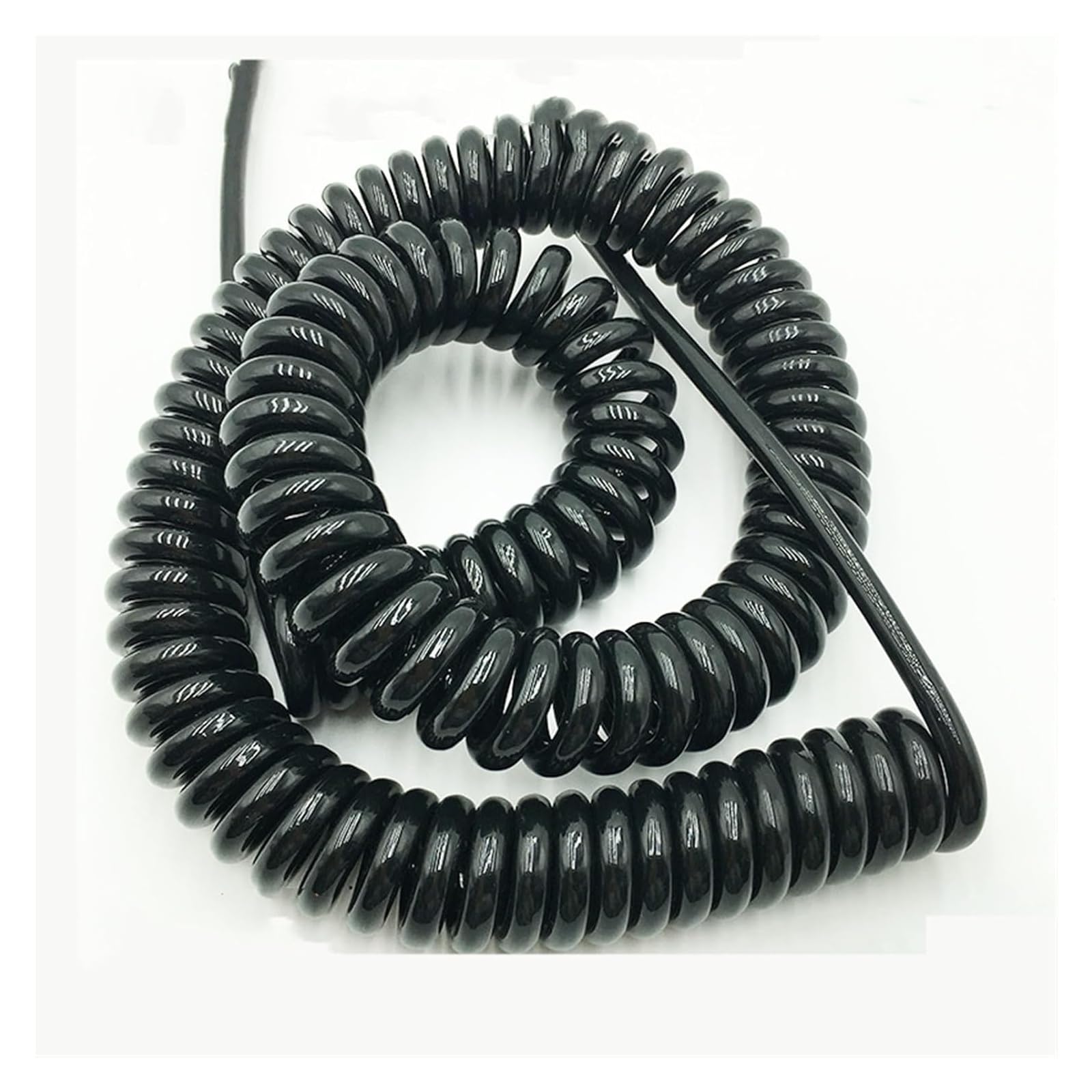 Cavo telefonico Cavo di Alimentazione Flessibile a Spirale, Cavo a Spirale a 3 conduttori, 0,3 mm, 22 AWG, Cavo di Controllo, Guaina a Molla, Resistente alla trazione(Stretch 4 Meter)