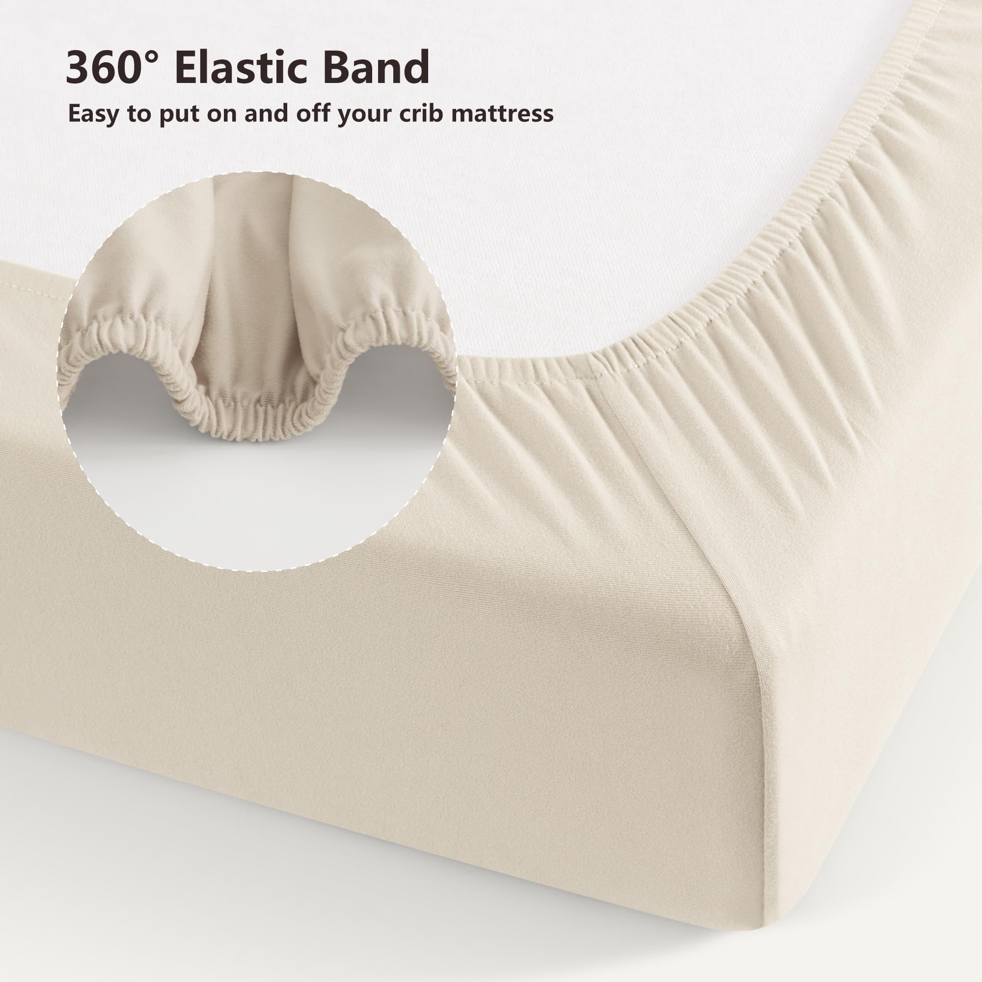 Susurration Next to Me Crib Sheets 120x60cm, 2 Pack Baby Cot Sheets - Image 3