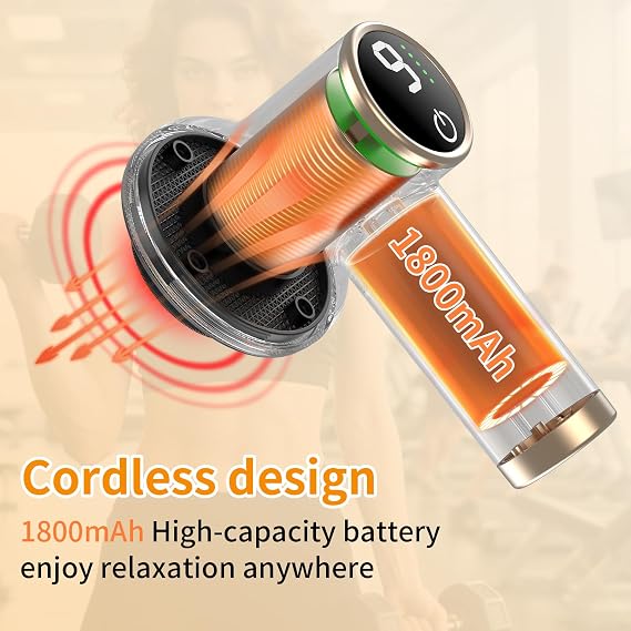 Handheld Body Massager, Portable and Cordless Massager for Deep Relaxation
