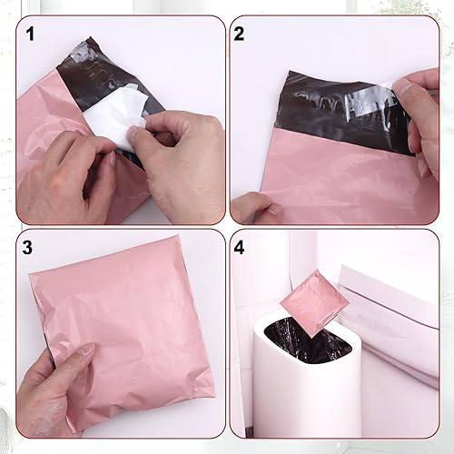 Miniatura 3 de Bolsa de eliminación de servilletas sanitarias, bolsa de eliminación personal para mujer, bolsa de protección de privacidad con autosellado, bolsa