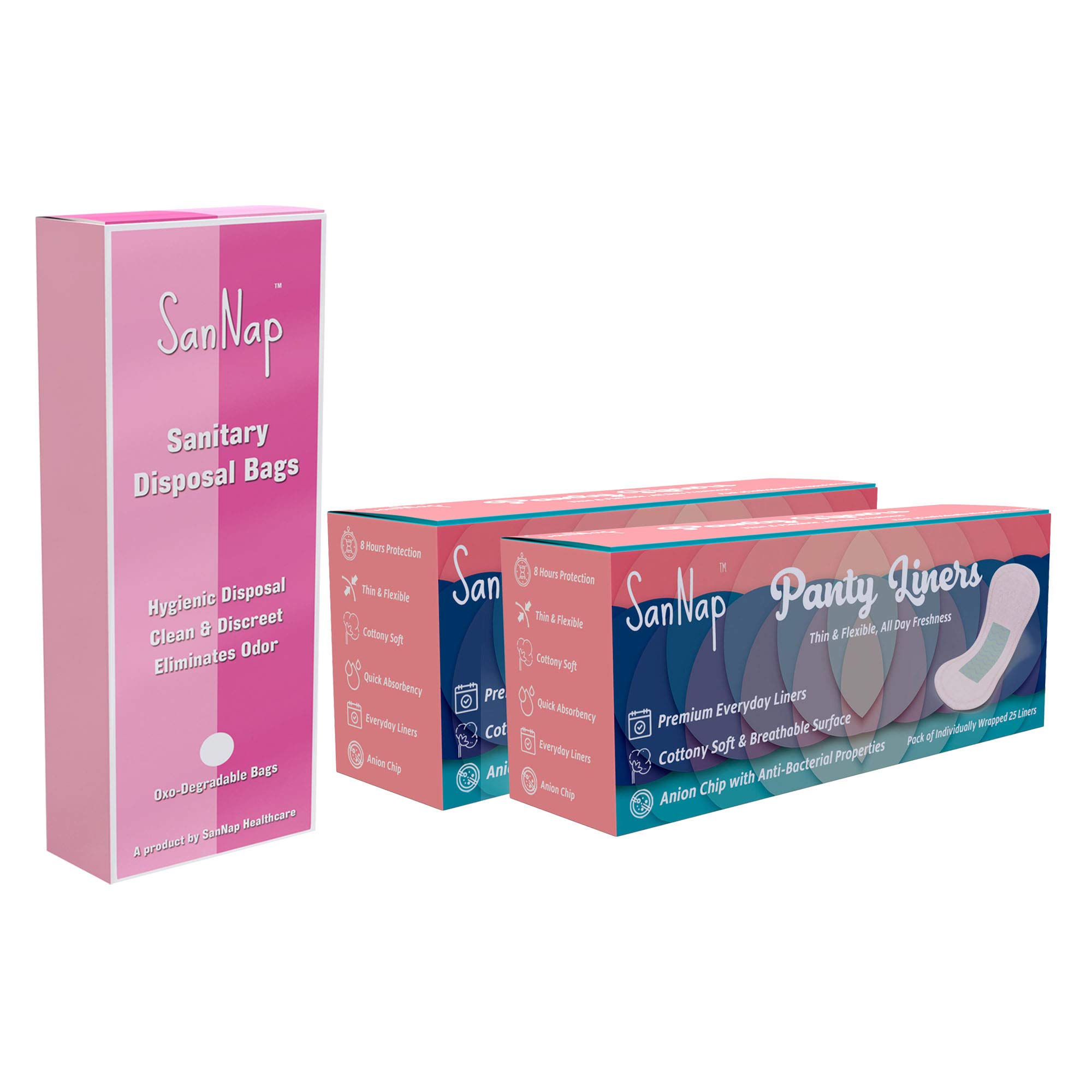 Buy SanNap Anion Anti Bacterial Panty Liners with Anion (50 Liners
