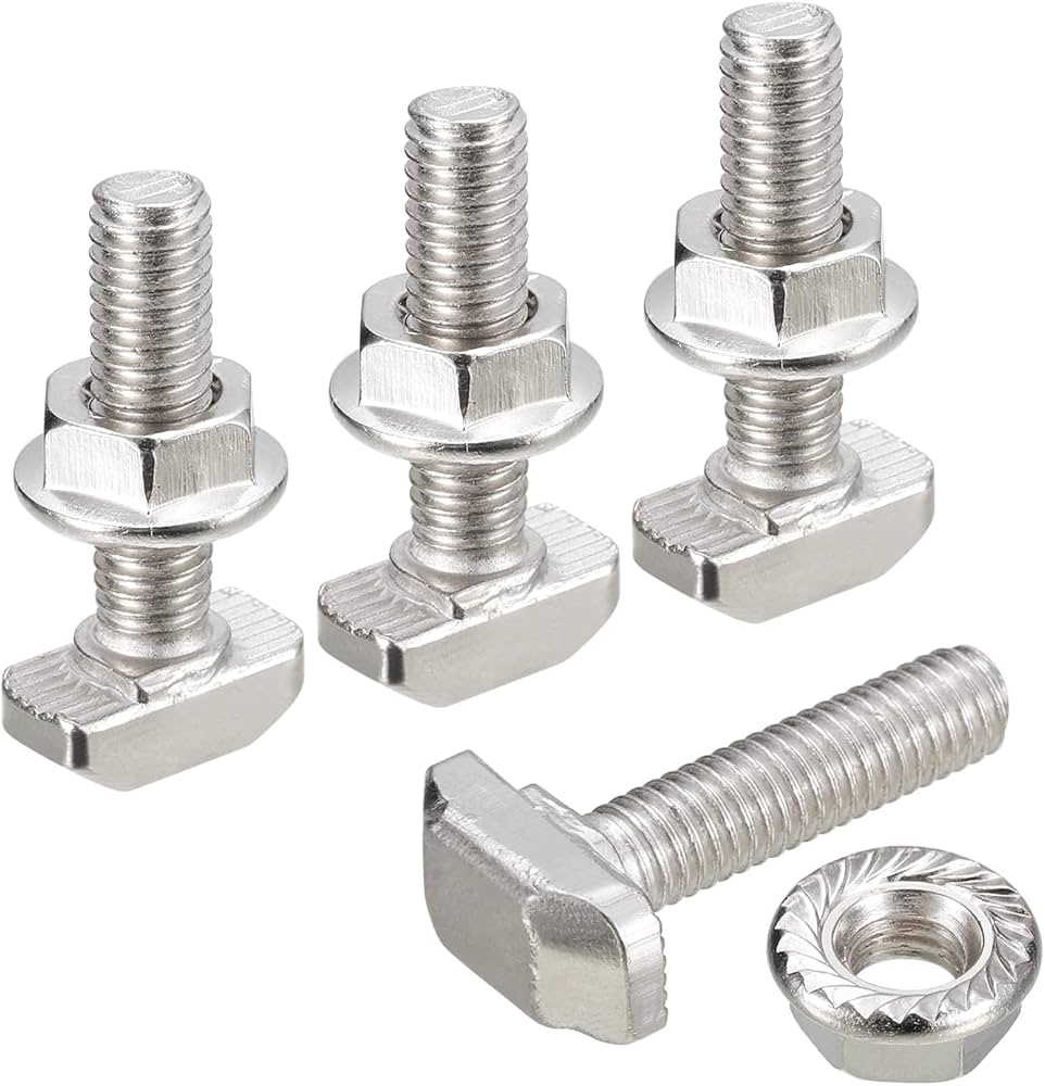 Amazon | uxcell M6 x 25 mm Tスロット ドロップインボルトとM6六角