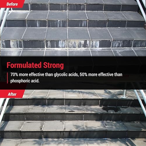 Miniatura 6 de RadonSeal Removedor de eflorescencia limpia la eflorescencia, la neblina de mortero, los depósitos de cal y las manchas de óxido. Sin olor, seguro