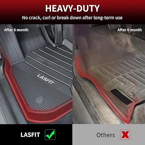 Miniatura 4 de LASFIT Alfombrillas para BMW X3 2018-2024 y BMW X4 2019-2024, juego completo de tapetes impermeables de TPE para todo tipo de clima, primera y 2da