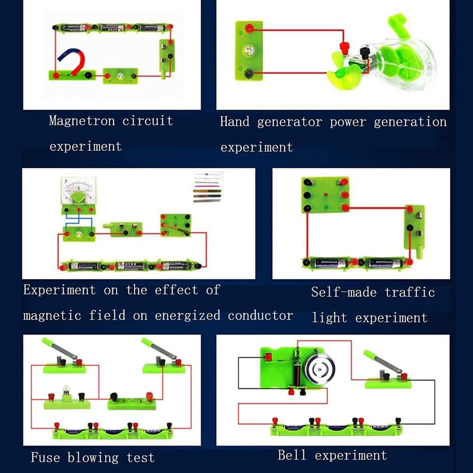 Caja De Experimentos De Electromagnetismo para Ingeniería Eléctrica - Kit De Circuitos para Laboratorio De Física