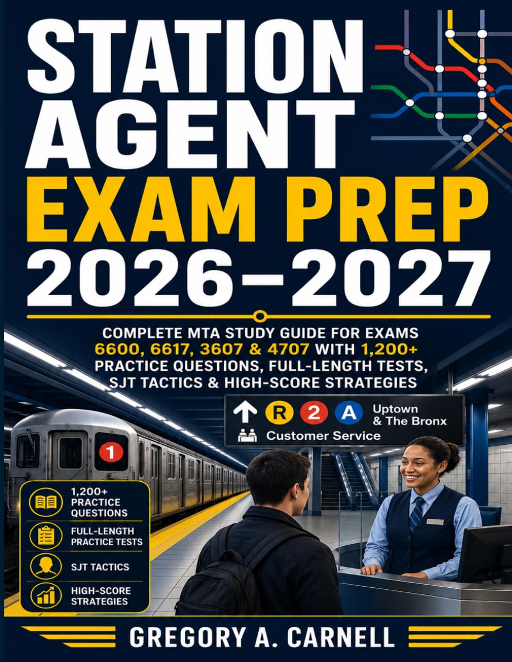 STATION AGENT EXAM PREP 2026–2027: Complete MTA Study Guide for Exams 6600, 6617, 3607 & 4707 with 1,200+ Practice Questions, Full-Length Tests, SJT Tactics & High-Score Strategies