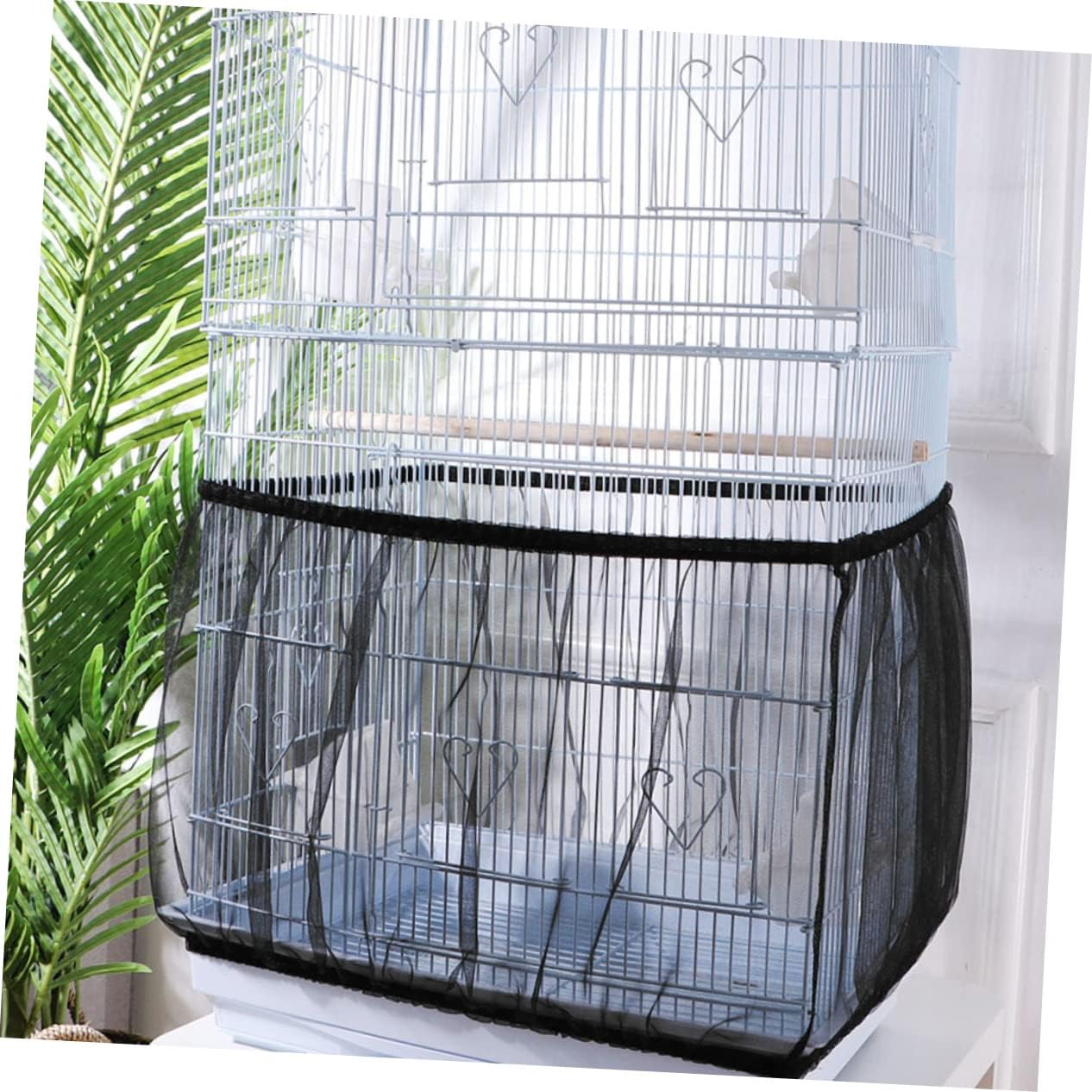 Birdcage Cover Netting Parrot Cage Splash- Protector Birdcage Accessories