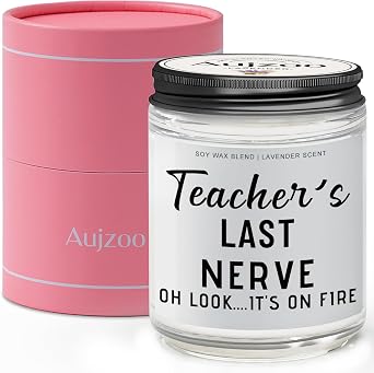 Teacher Appreciation Gifts for Women Men,Funny Personalized Teacher Gifts for Preschool Teacher Science Teacher History Teacher Dance Teacher -Lavender Scented Candles
