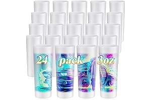 24 Pcs Sublimation Frosted Shot Glasses