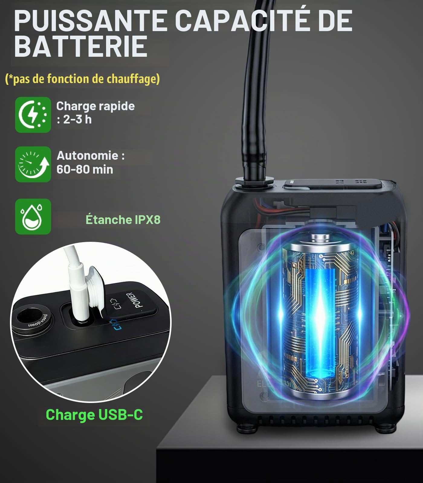 Beviliu Douche Portable de Camping avec Pichet de 3 Gallons de Qualité Alimentaire, Design Léger & IPX8 Étanche, Pompe Rechargeable avec Affichage LED, Douche Portable pour Camping, Plage, Randonnée