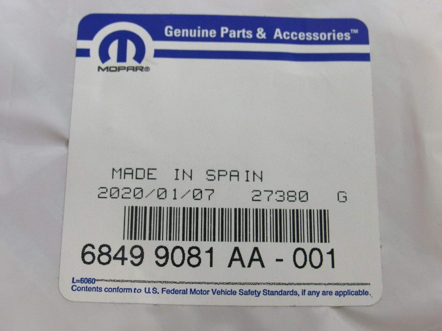 Mopar 68499081AA NAME PLATEHELLCAT