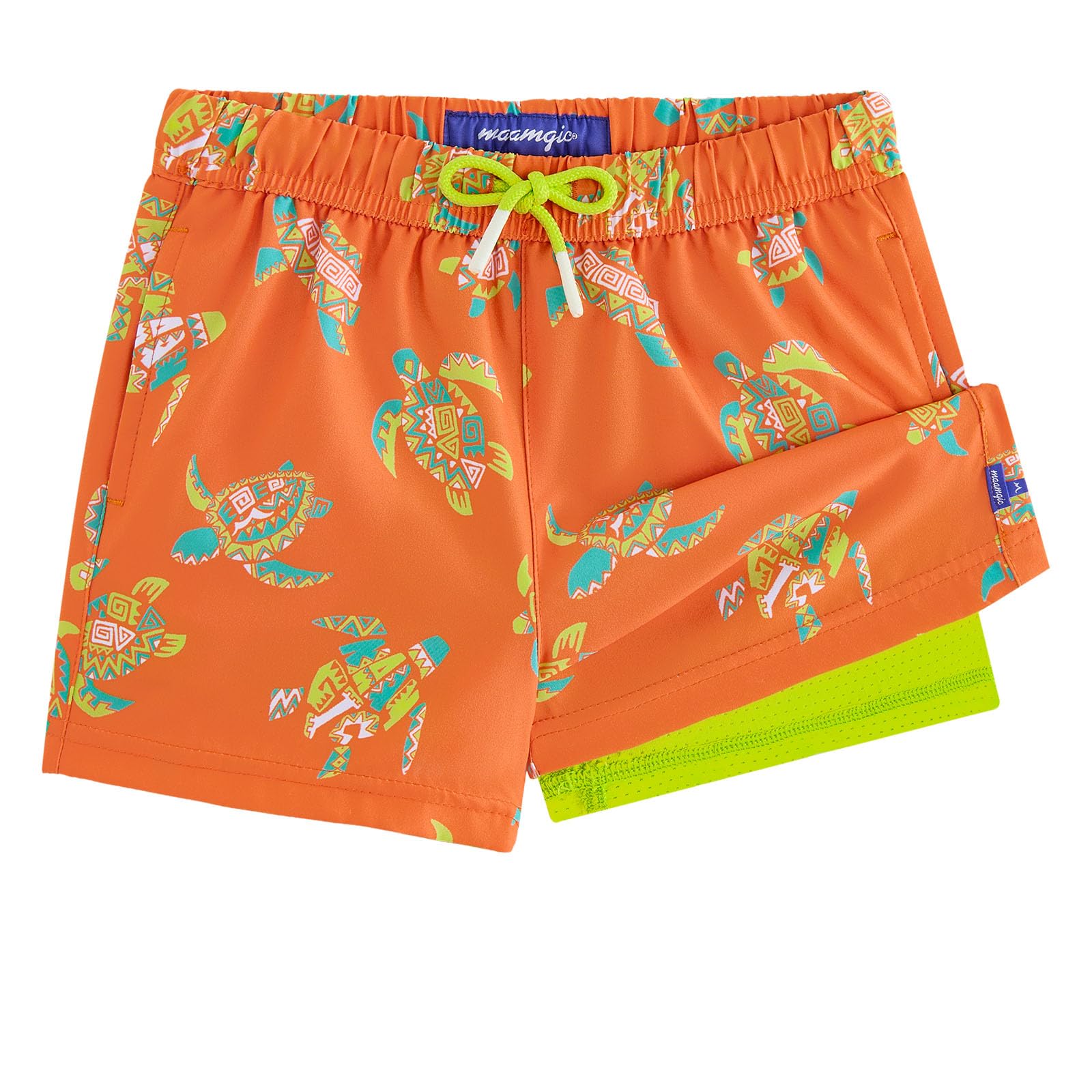 maamgic Pantaloncini da Bagno Ragazzi Bambini a Compressione ad Asciugatura Rapida Corti Boardshorts con Tasche Coulisse Regolabile Spiaggia Sport