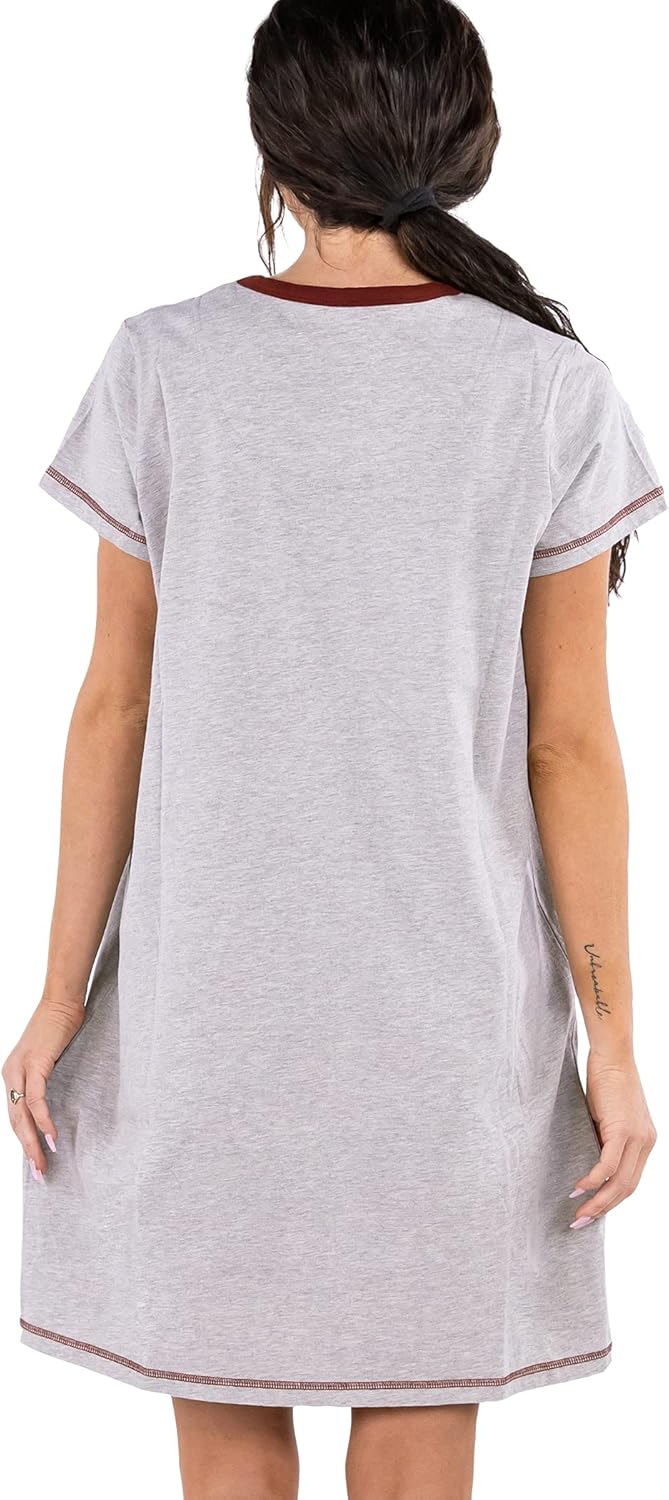 Lazy One Women's Nightgown, Funny V-Neck Sleep Shirt for Women, Novelty Pajama Shirts - Image 2