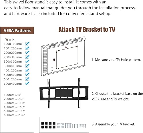 Miniatura 5 de Soporte de TV con soporte para TV de hasta 65 pulgadas, centro de entretenimiento ajustable en altura con giratorio, consola industrial de TV con