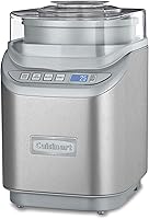 Cuisinart Ice Cream Maker Machine, 2-Quart Stainless Steel Frozen Yogurt, Gelato, Sorbet, Ready in 20 Minutes, LCD Screen and Timer, ICE-70P1
