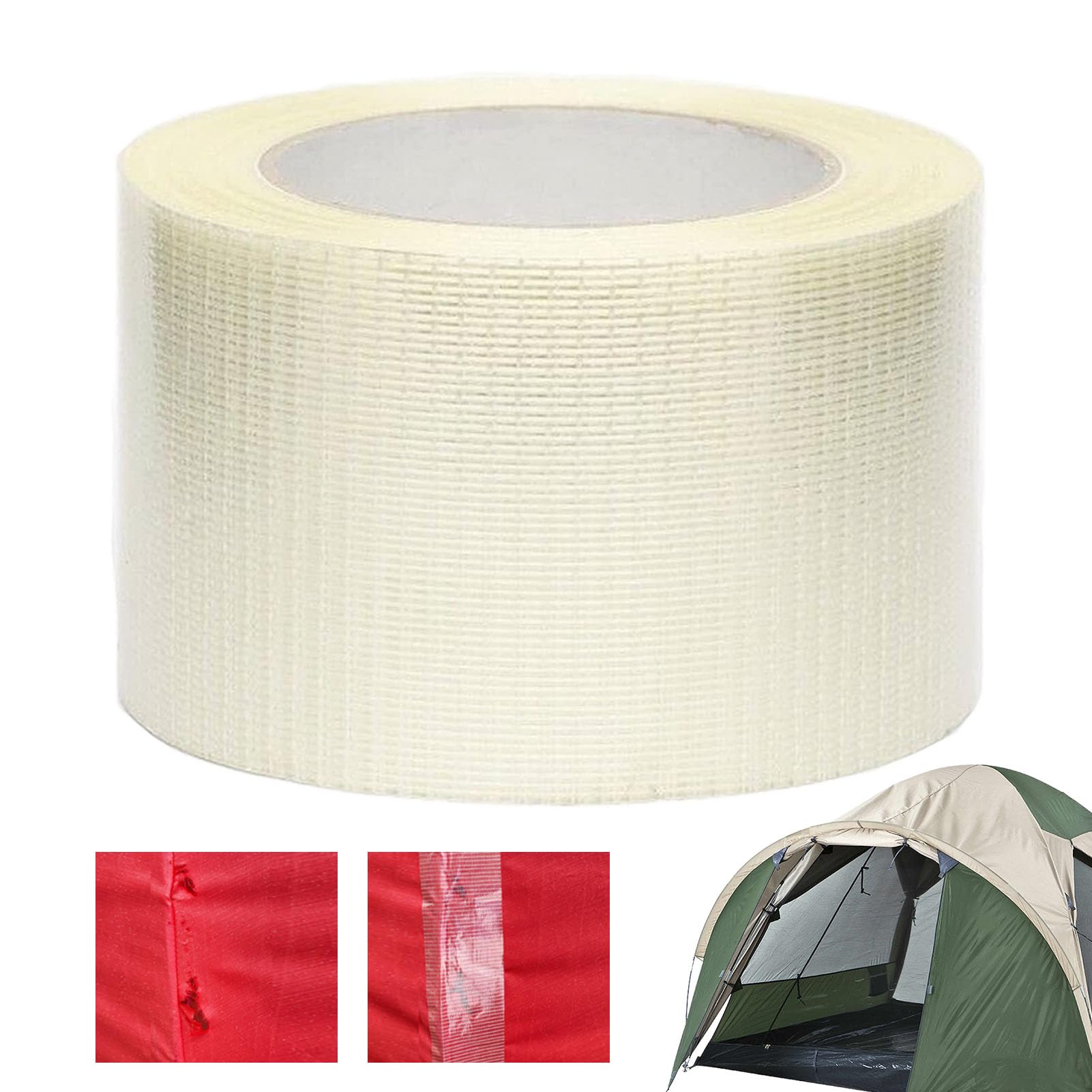 Tent Repair Tape - Clear Waterproof Airbed Repair Tape, Tear Resistant Self Adhesive Puncture Tent Repair Kit, Invisible Gazebo Repair Tape For Awnings, Inflatable Swimming Pools, Kayak (8cm*10m)