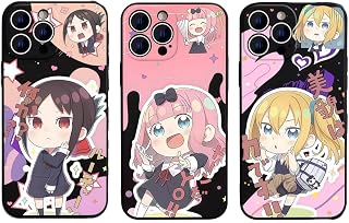 かぐや様は告らせたい スマホケース iPhone用 四宮かぐや 藤原千花 早坂愛 携帯ケース 同人 TPU アイフォンケース スマホカバー 全機種対応 応援小物 非公式 (18Pro適用ケース,色-3)
