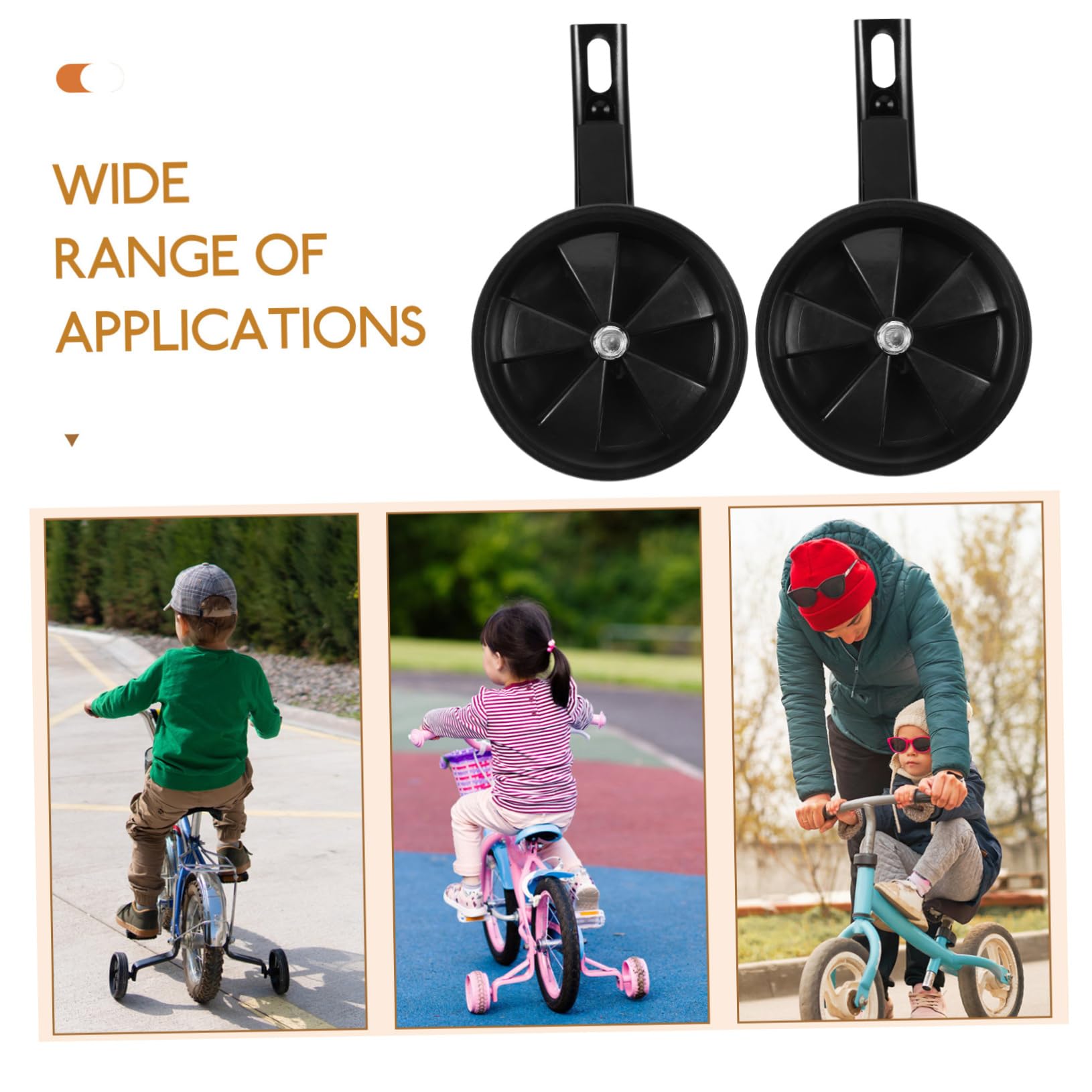 Toyvian Ruote Stabilizzatrici per Biciclette per Accessori per Bici Ruote Laterali Antiscivolo e Silenziose Resistente e Duraturo Sviluppo e Sicurezza per Ciclisti