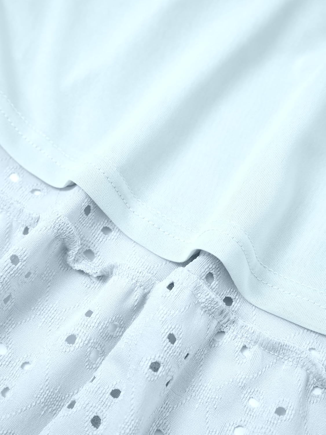 IFFEI Mommy and Me Matching Dresses Womens Eyelet Lace Ruffle Sleeve Midi Sundress for Casual Holiday Outfits - Image 6