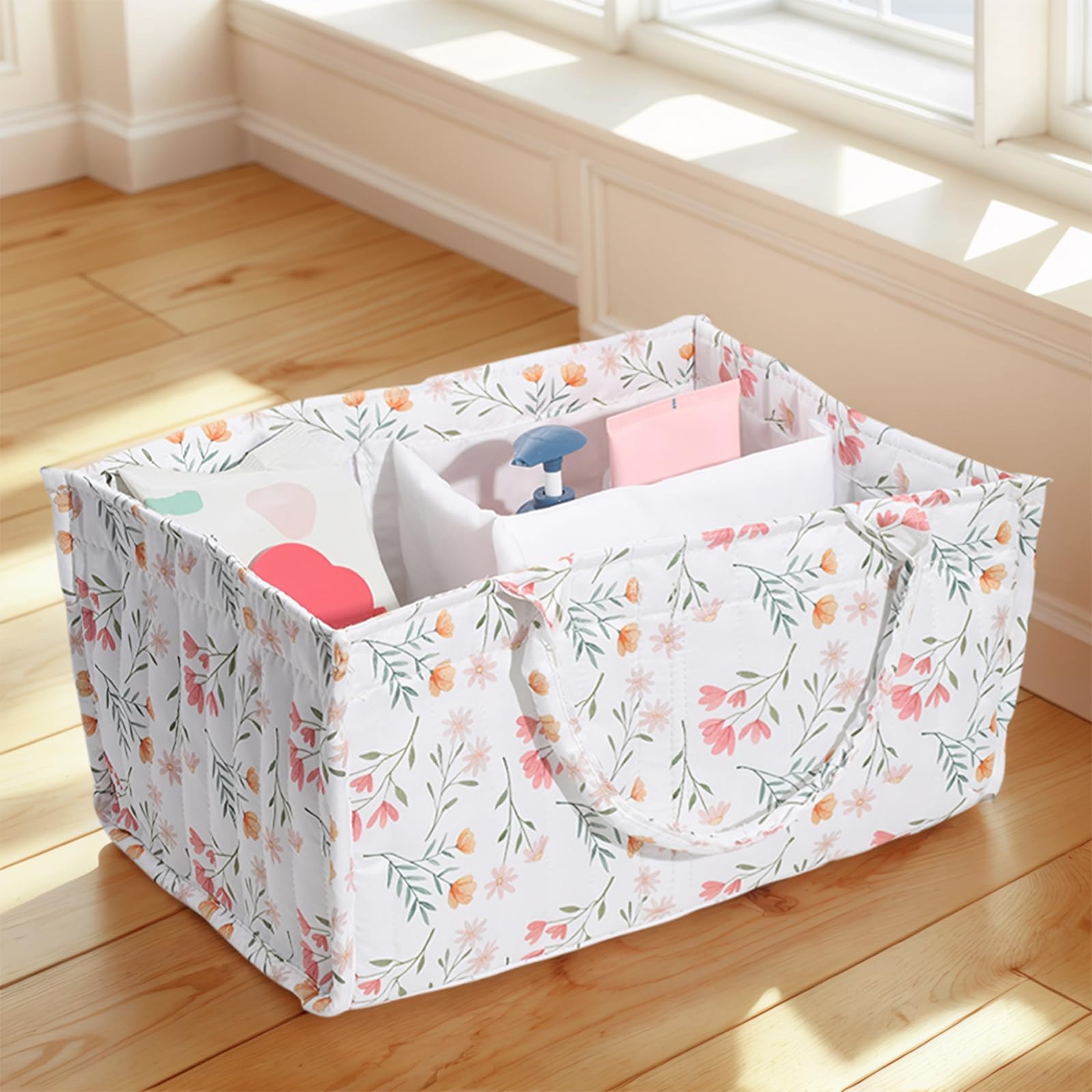 Organizer na pieluchy dla niemowląt, kosz do przechowywania, prezenty na baby shower, biały