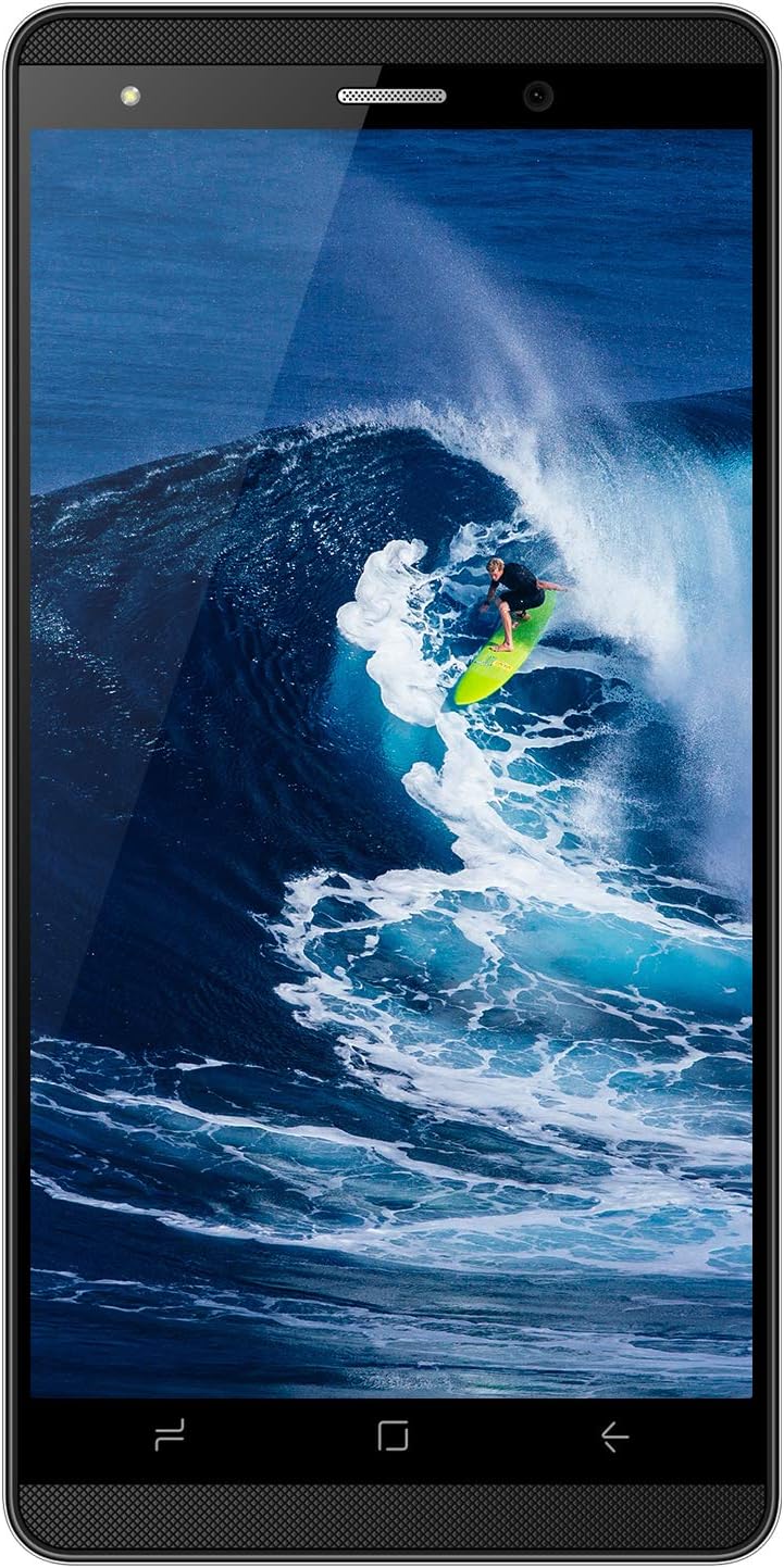 Mobile Phone, DUODUOGO J3 Android 9.0 Phone Unlocked SIM Free Smartphones, 16GB ROM/128GB Quad-Core, 5.1 Inch 18:9 Display, Triple Card Slots, Dual SIM Dual Cameras Wifi, Bluetooth, GPS, FM (Black)