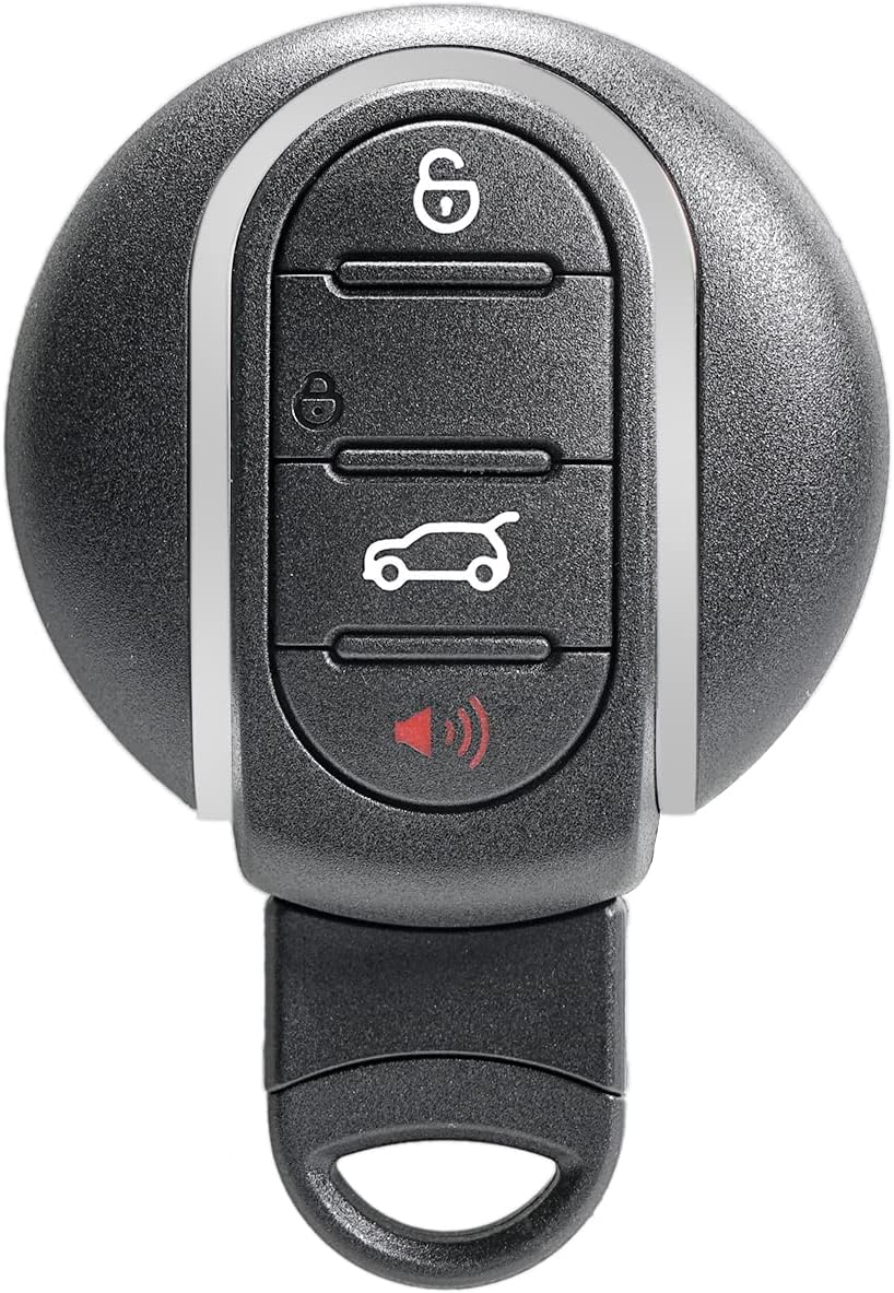 Smart Car Key Fob Shell Remote Control Key Case Shell Keyless Entry Housing Replacement 4 Buttons Black for Mini Cooper 2015-2019
